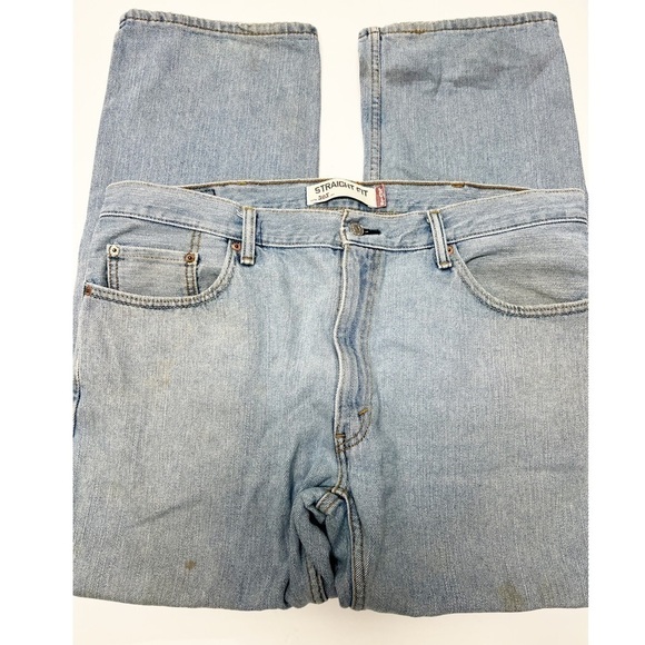Levis Mens Vintage 505 Light Wash Straight Fit Distressed Jeans Size 38 X 30 - Picture 2 of 10